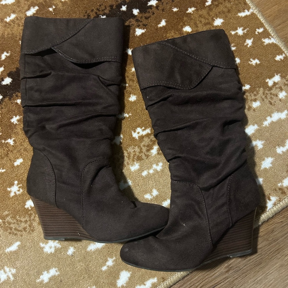 Rampage Dark Brown Heeled Boots